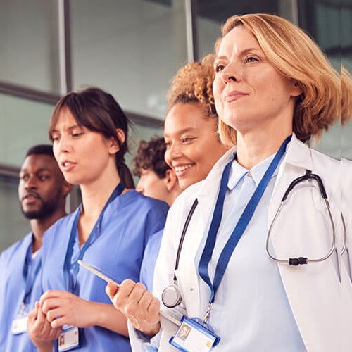 Doctors walking together