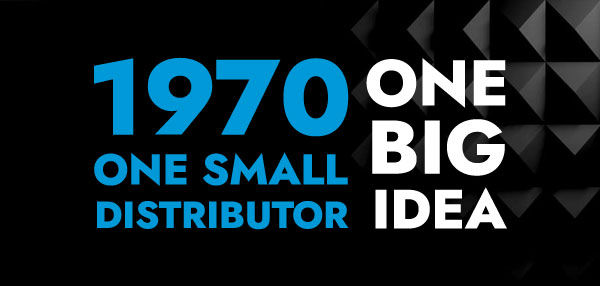 Words that say 1970 One Small Distributor One big idea