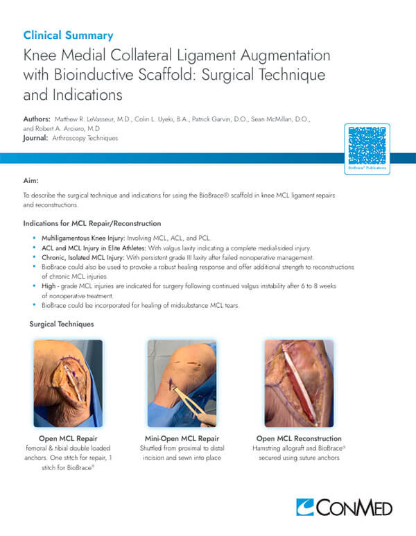 BioBrace Clinical Summary MCL Cover
