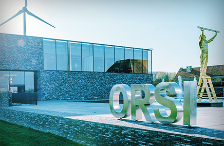ORSI building and Metal Letter Sign
