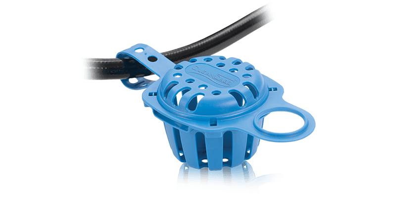 Cleancage um ein Endoskop geschlossen