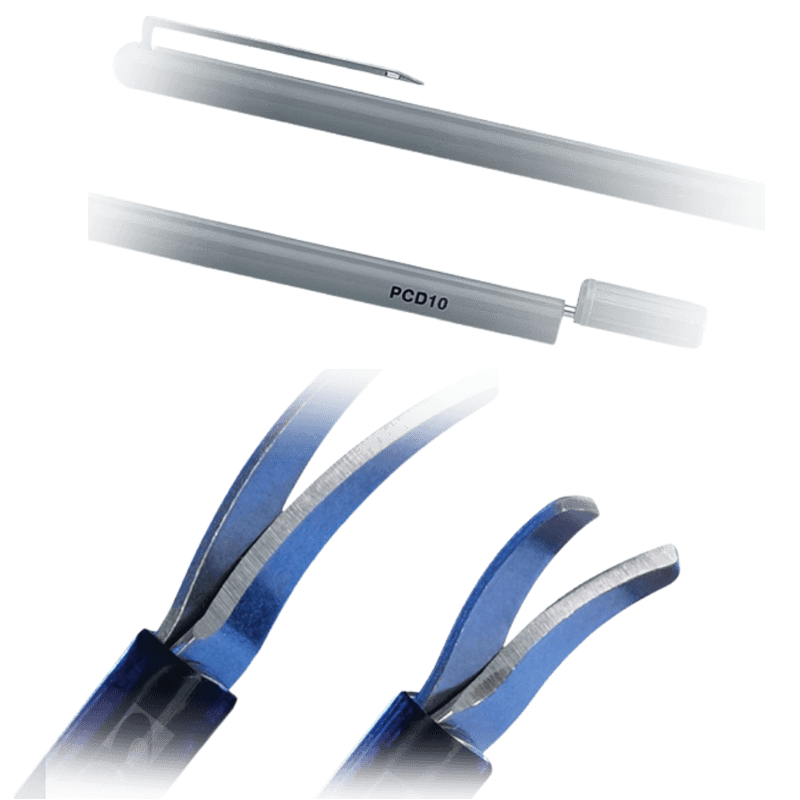 fascial closure device and two detachatip instrument heads