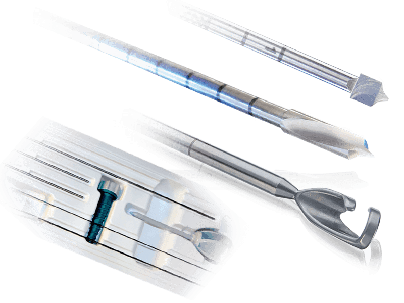 Product image collection of ACL Disposable Kit, Infinity, Open Loop Tendon Stripper, and XACTPIN