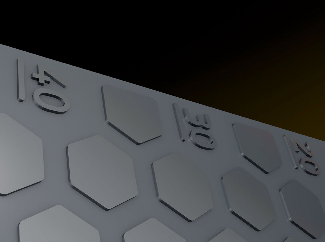 Closeup of the Honeycomb pattern