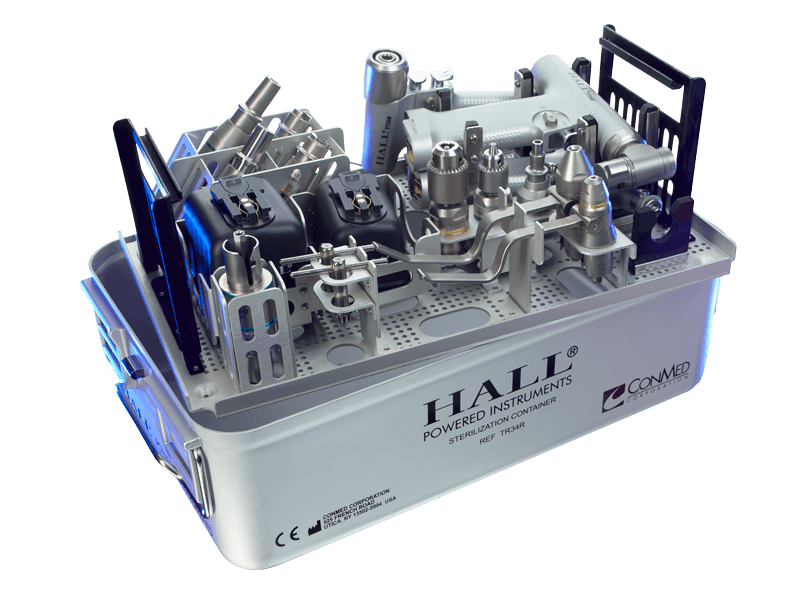 Hall-Sterilisationstablett mit Hall-Power-Produkten im Tablett