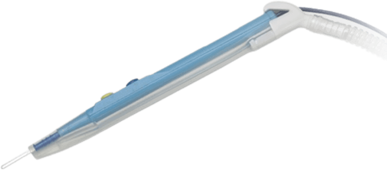 plumepen elite pointing down showing its buttons on the pencil